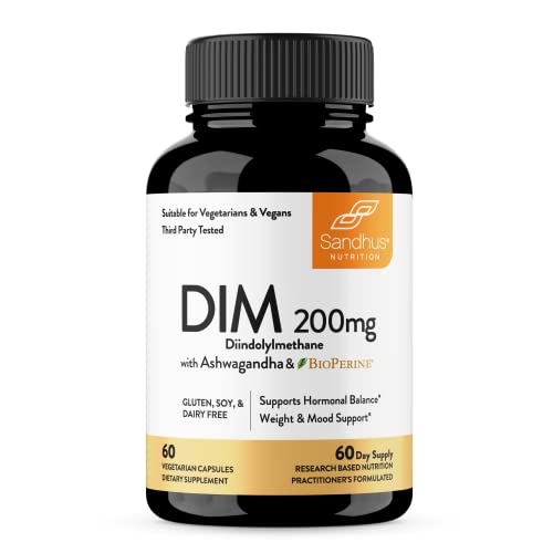 Sandhu's DIM Supplement 200 mg -60 Capsules - Diindolymethane with Ashwagandha Sandhu's buy supplements canada