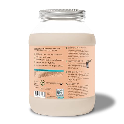 NutriVolv Vegan Plant Based Protein Powder | Milk Chocolate Flavour 900g | Pea & Rice Protein Blend NutriVolv buy supplements canada