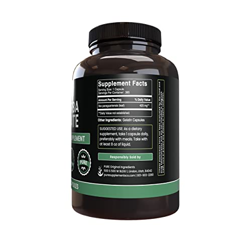 PURE ORIGINAL INGREDIENTS Yerba Mate (365 Capsules), No Magnesium Or Rice Fillers PURE ORIGINAL INGREDIENTS buy supplements canada