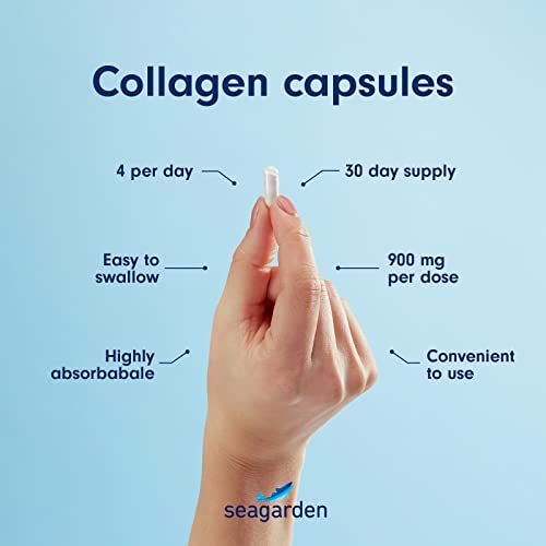 Seagarden Marine Collagen Capsules + Vitamin C | Collagen Peptides (Type I & III) SEAGARDEN buy supplements canada