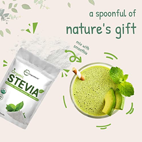 Pure Organic Stevia Powder, 4 Ounces, 706 Serving, Highest Grade Stevia Green Micro Ingredients buy supplements canada