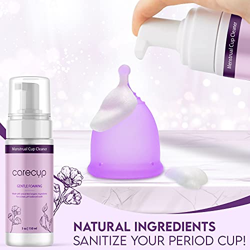 CareCup Menstrual Cup Cleaner - Unscented Foaming Sterilizer Wash for Silicone Period discs - Wipes Clean CareCup buy supplements canada