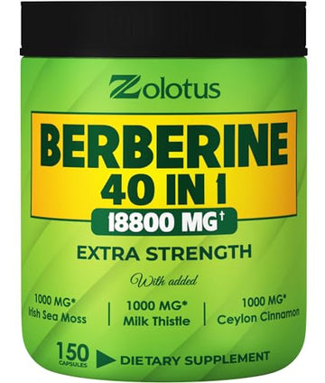 Zolotus 18800mg Berberine Supplement 40 in 1, with Sea Moss, Cinnamon, Milk Thistle Zolotus buy supplements canada