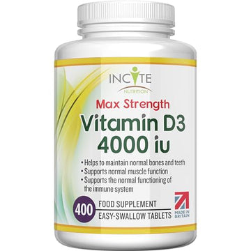 Vitamin D3 4000 iu - Vitamin D Tablets - 1 Year Supply Tablets - Vegetarian - Vitamin D Incite Nutrition buy supplements canada
