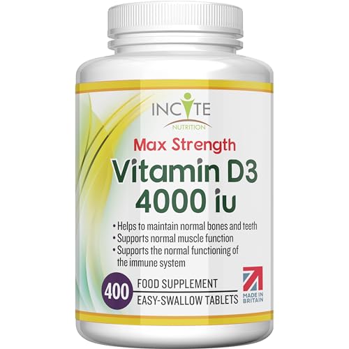 Vitamin D3 4000 iu - Vitamin D Tablets - 1 Year Supply Tablets - Vegetarian - Vitamin D Incite Nutrition buy supplements canada