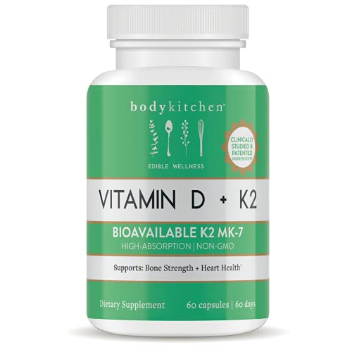 Body Kitchen Vegan Plant-Based Vitamin D3 + K2 (MK7) Supplement, Bone and Heart Body Kitchen buy supplements canada