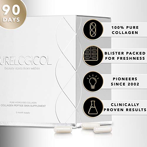 Collagen Supplement, Best Hydrolysed Collagen Peptides, 3 Months Supply for Younger Looking Skin Purelogicol buy supplements canada