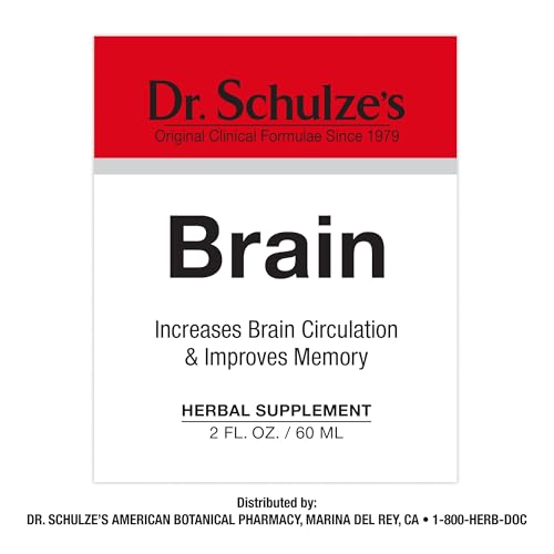 Brain Formula 2 oz. - Vegan and Wild-Harvested | Stimulates Circulation and and Improved Dr. Schulze's buy supplements canada