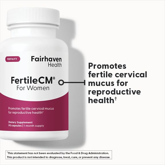 Fairhaven Health FertileCM Fertility Supplement for Women, Capsules - Fertile Cervical Mucus, Ovulation Cycle, Includes L-Arginine, N-Acetyl-Cysteine, Grape Seed Extract and Vitamin C - 90 Capsules Fairhaven Health buy supplements canada