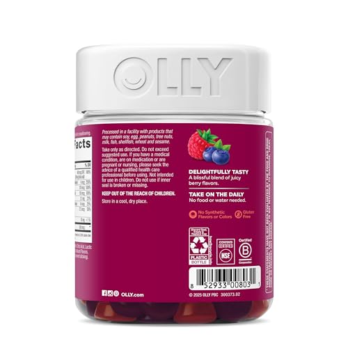 OLLY Women's Daily Multivitamin Gummy, Vitamins A, D, C, E, Biotin, Folic Acid, Adult Chewable Vitamin OLLY buy supplements canada