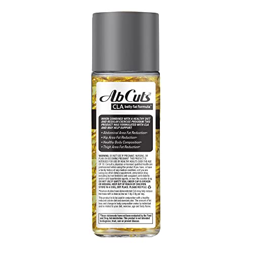 Ab Cuts CLA Belly Fat Formula - 80 Easy-to-Swallow Softgels - Omega 3 Fish Oil, Flaxseed AbCuts buy supplements canada