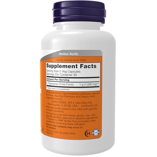 NOW Supplements, L-Tryptophan 500 mg, Encourages Positive Mood*, Supports Relaxation NOW buy supplements canada