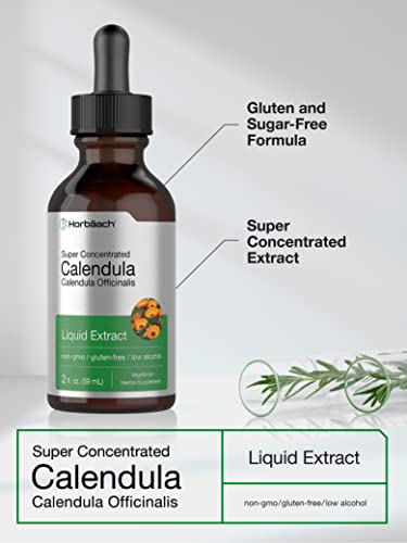 Calendula Extract Tincture | 2 fl oz | Vegetarian, Non-GMO, Gluten Free Liquid Supplement Horbäach buy supplements canada