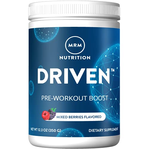 MRM Nutrition Driven Pre-Workout Powder | Mixed Berry Flavored | 125mg Caffeine | Pure MRM buy supplements canada