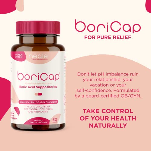 BoriCap - Boric Acid Suppositories for Women - 600 mg - Vaginal Health, pH Balance, Itch & Odor - Natural BoriCap buy supplements canada