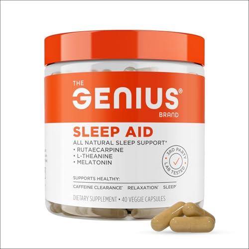 Genius Sleep AID - Smart Sleeping Pills Supplement - Relaxation Enhancer and Mood Support w/Inositol, L-Theanine & Glycine - 40 Capsules The Genius Brand buy supplements canada