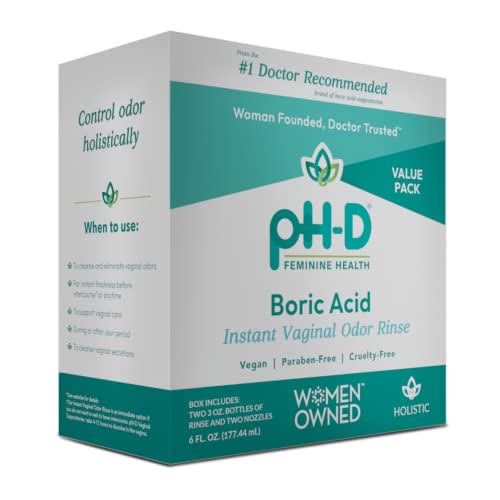 pH-D Feminine Health - Instant Odor Rinse with Boric Acid for Vaginal Odor - Vegan, Paraben-Free pH-D Feminine Health Support buy supplements canada