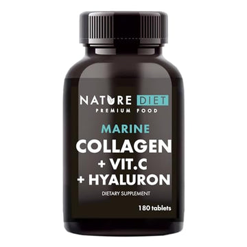 Nature Diet - Marine Collagen with Hyaluronic Acid and Vitamin C, 180 tablets, 500 mg , Peptan F , Fish Collagen Nature Diet buy supplements canada