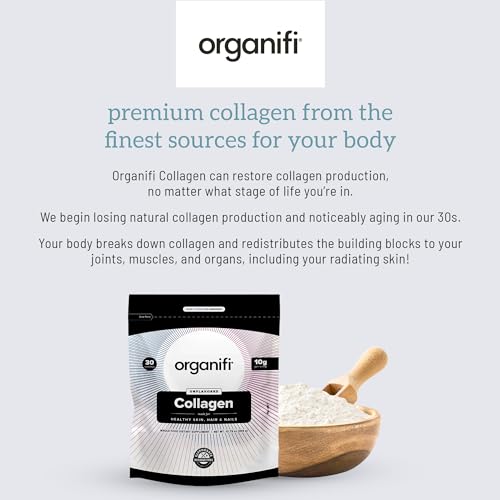Organifi Collagen Powder - Fuller Hair, Stronger Nails, and Radiant Skin - Replenish Organifi buy supplements canada