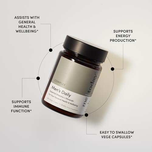 me today Multivitamin for Men, Mineral Supplements with 27 Vitamins, Minerals and Herbs, Including D, C, A, B, Biotin and Zinc, Vegetarian | General Health Supplements | 60 Capsules me today buy supplements canada