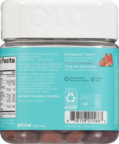 OLLY Teen Girl Multi Gummy, Healthy Skin and Immune Support, 15 Essential Vitamins, Biotin, Zinc, Calcium, Chewable Multivitamin OLLY buy supplements canada