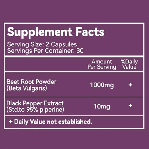 EAZGOO Beet Root Capsules 1000mg Per Serving, Supports Nitric Oxide Production & Blood EAZGOO buy supplements canada