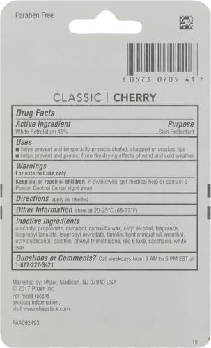 ChapStick Classic Skin Protectant Flavored Lip Balm Tube, Cherry Flavor, 0.15 Ounce (Pack of 3) ChapStick buy supplements canada