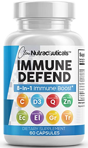 Immune Defense Support Supplement 8 in 1 w/Zinc 50mg Quercetin, VIT C Clean Nutraceuticals buy supplements canada