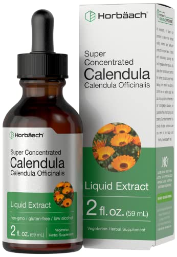 Calendula Extract Tincture | 2 fl oz | Vegetarian, Non-GMO, Gluten Free Liquid Supplement Horbäach buy supplements canada