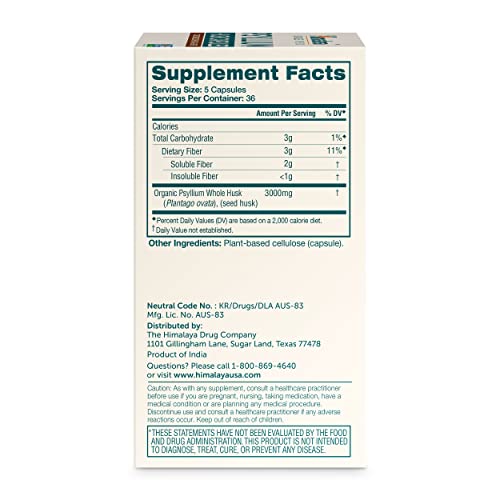Himalaya Psyllium Husk Capsules, Natural Daily Fiber Supplement, Regularity, Constipation Himalaya buy supplements canada