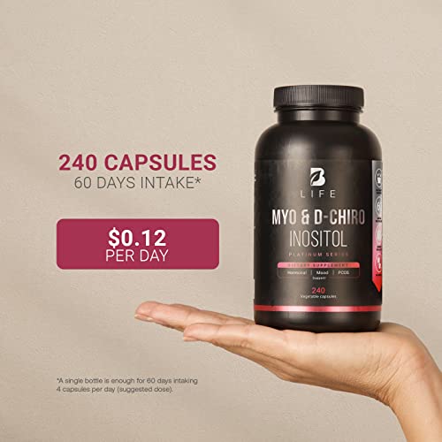 Myo-Inositol & D-Chiro Inositol by B Life - 240 Capsules | Made in USA | 40:1 Ratio B Life Company buy supplements canada