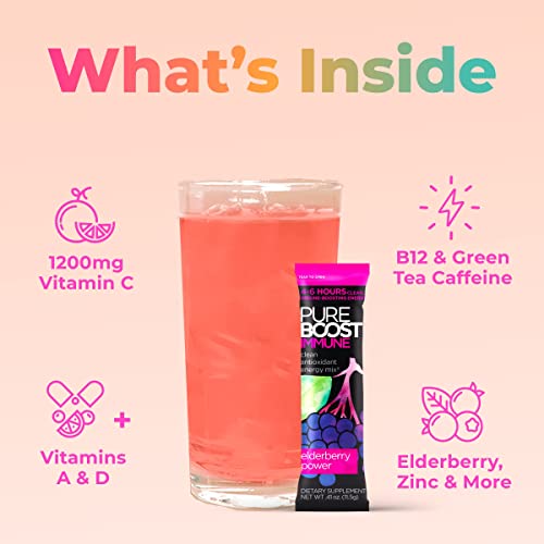 Pureboost Immune Clean Energy Drink Mix: Immunity Supplement with Elderberry Pureboost buy supplements canada