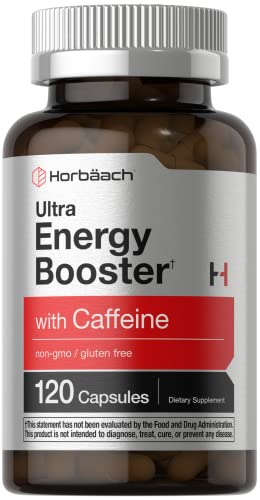 Ultra Energy Supplement | 120 Capsule Pills | with Caffeine & Vitamin B12 | Daily Energy Booster Horbäach buy supplements canada