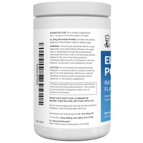 Dr. Berg Hydration Keto Electrolyte Powder - Enhanced w/ 1,000mg of Potassium Dr. Berg Nutritionals buy supplements canada