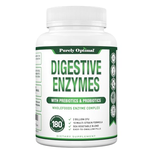 Purely Optimal Premium Digestive Enzymes Plus Prebiotics & Probiotics - for Better Digestio Purely Optimal buy supplements canada