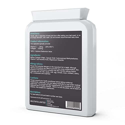 Marine Collagen Capsules - 1200mg Daily Serving Multivita buy supplements canada