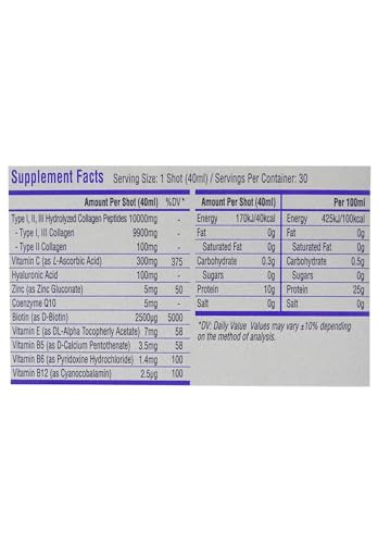 Sunberg Collagen Liquid Shots - 10000mg Collagen Supplement Type I,II,III Hyaluronic Acid Bodygenix buy supplements canada