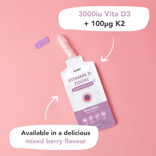 Zooki 3000iu Liposomal Vitamin D3 + K2 Liquid Sachets | 4X Higher Absorption Clinically Proven yourzooki buy supplements canada