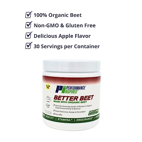 PERFORMANCE INSPIRED Nutrition Better Beet Powder - 100% Organic Beet – Boost Nitric PERFORMANCE INSPIRED buy supplements canada