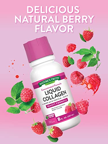 Nature's Truth Liquid Collagen | 8 oz | Non-GMO, Gluten Free Supplement | Natural Berry Nature's Truth buy supplements canada