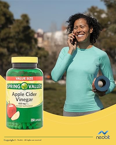 Spring Valley Apple Cider Vinegar 450mg, Value Size 250 Capsules, Dietary Supplement Neobit buy supplements canada