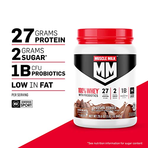 Muscle Milk 100% Whey With Probiotics Protein Powder, Vanilla, 1.85 Pound, 23 Servings Muscle Milk buy supplements canada
