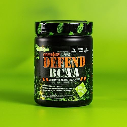 Grenade Defend BCAA Powder, Green Apple, 390 g (7 g BCAA's Per Serving - 30 Servings Grenade buy supplements canada