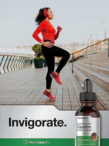 Cayenne Pepper Liquid Extract | 2 fl oz | Vegetarian, Non-GMO, Gluten Free Supplement Horbäach buy supplements canada
