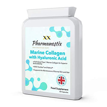 Marine Collagen with Hyaluronic Acid & Seaweed - 60 Capsules - Skin, Hair & Nails Formula Pharmanostix buy supplements canada