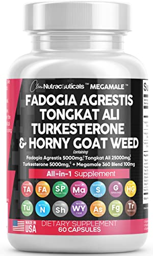 Fadogia Agrestis 5000mg Tongkat Ali 25000mg Turkesterone 5000mg Clean Nutraceuticals buy supplements canada