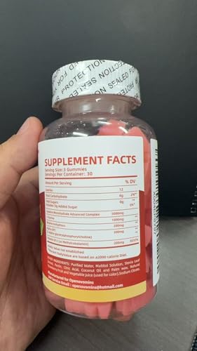 Creatine Monohydrate Gummies Complex for Men & Women -Advanced Formula W/L-Taurine + Vitamin B12, Sugar Free Chewable Supplement,90 Strawberry Gummies Openovomins buy supplements canada