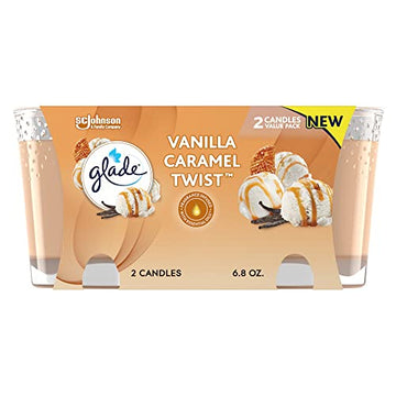 Glade Candle Jar, Air Freshener, Vanilla Caramel Twist, 3.4 oz, 2 Count Glade buy supplements canada