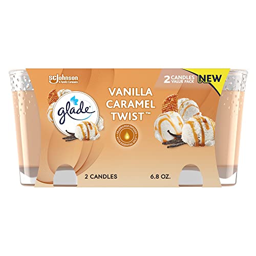 Glade Candle Jar, Air Freshener, Vanilla Caramel Twist, 3.4 oz, 2 Count Glade buy supplements canada