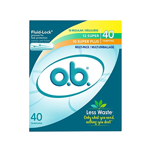 o.b. Tampons Multipack | Non-Applicator Tampon, Unscented | Regular/Super/Super Plus Tampons, 40ct o.b. buy supplements canada